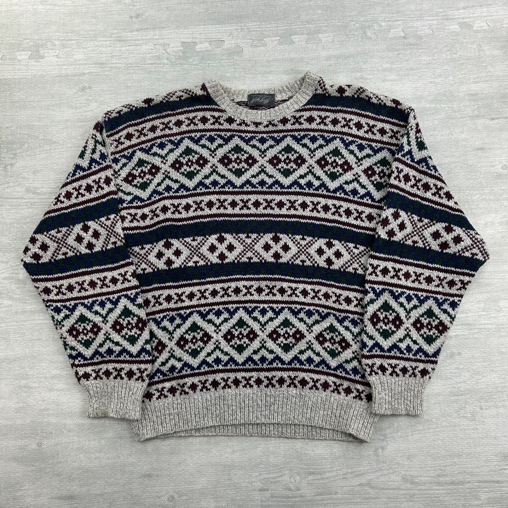 Vintage 90s The Kensington Collection‎ Lord and Taylor Sweater Size Large Gray